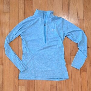 Under Armour Women's Light Blue Quarter-Zip Sweatshirt